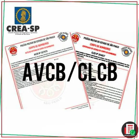 Material sobre AVCB e CLCB e documentação de proteção contra incêndio.